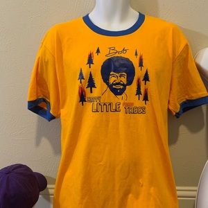 Bob Ross Happy Little Trees T-Shirt Sz L